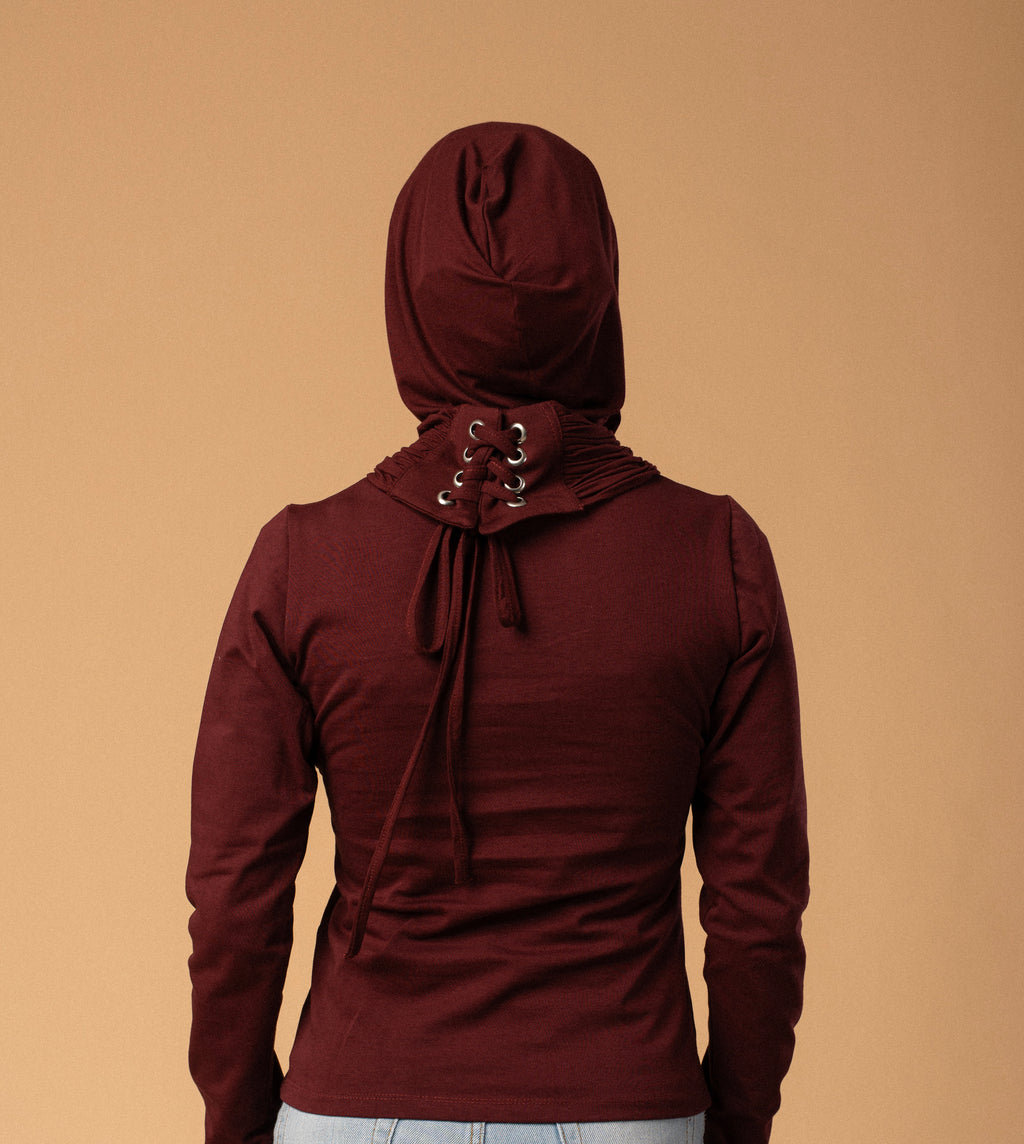 Lava top - Burgandy cotton