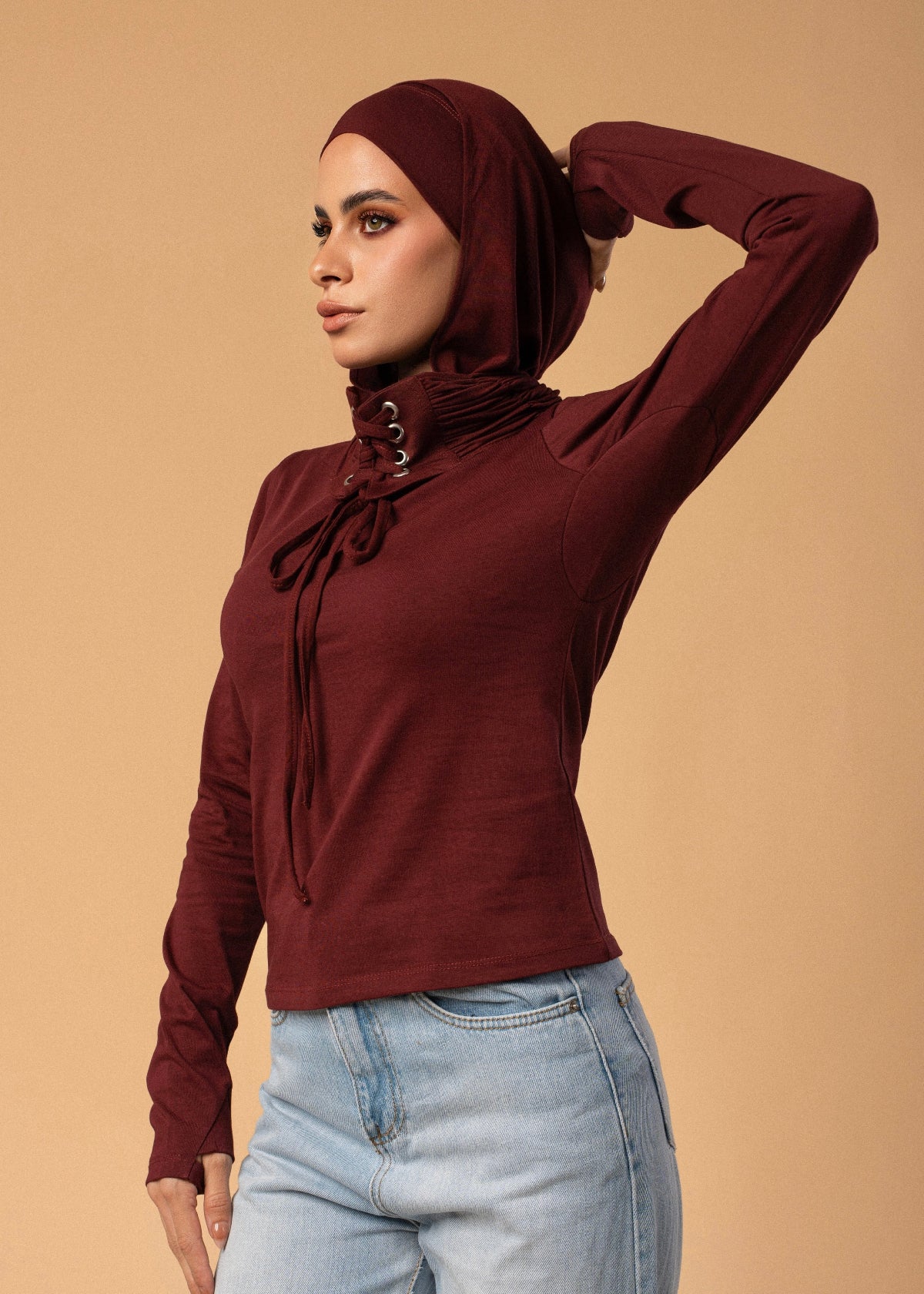 Lava top - Burgandy cotton